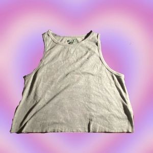 Wild Fable Cropped Gray Muscle Tee